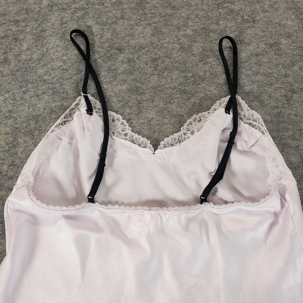 Vintage Victoria's Secret Lace Chemise Dress Women Small Light Pink Y2K Babydoll